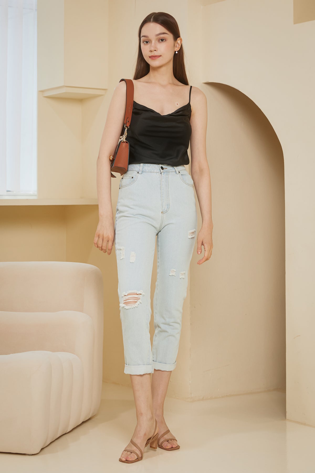 Timeless Cowl Neck Top in Black