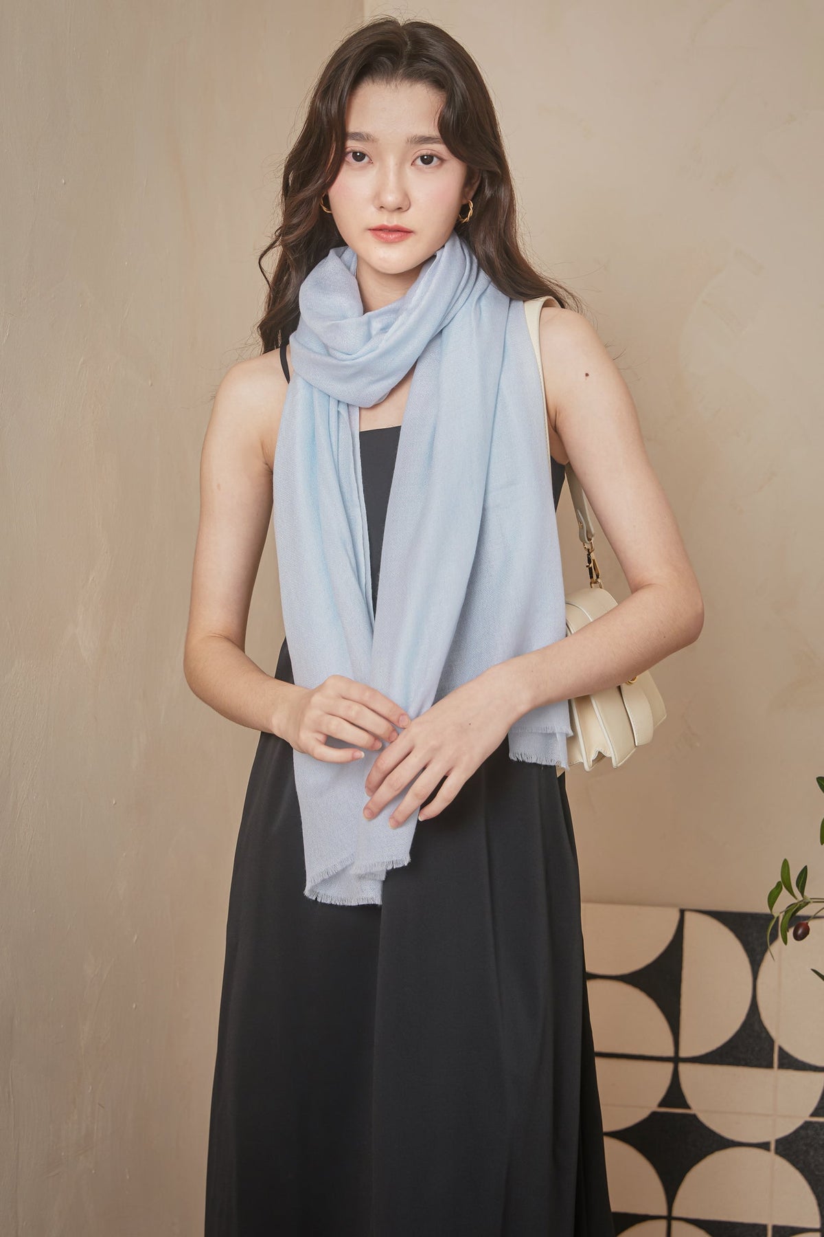 Restocked* Luxe Cashmere Shawl in Baby Blue
