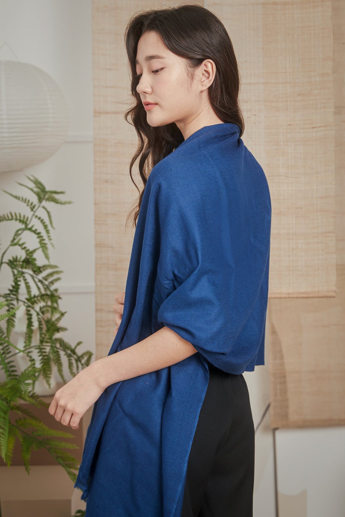Restocked* Luxe Cashmere Shawl in Royal Blue