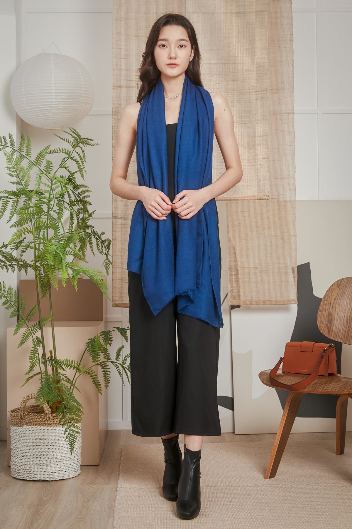 Restocked* Luxe Cashmere Shawl in Royal Blue