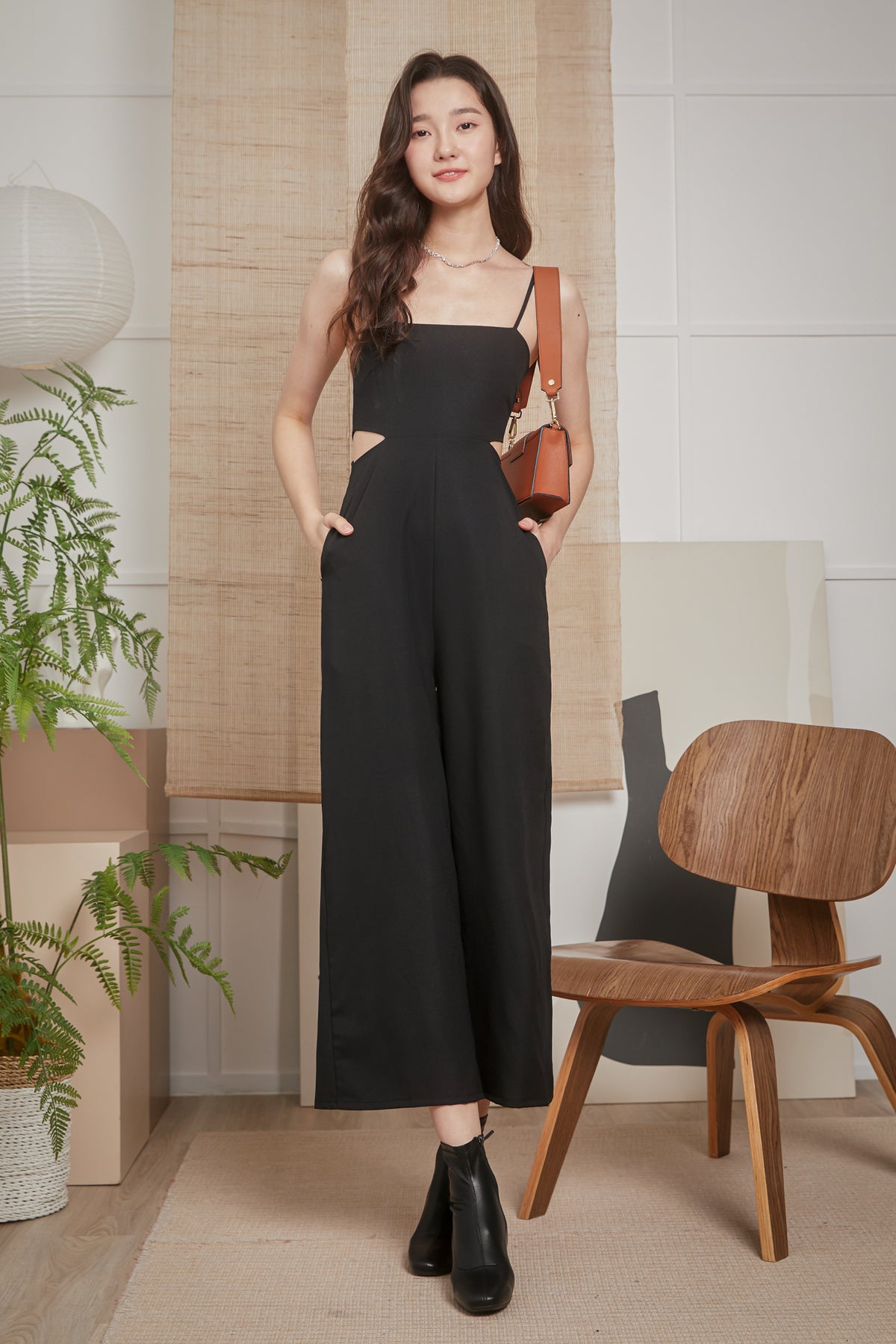 Style Icon Cut-Out Jumpsuit in Black