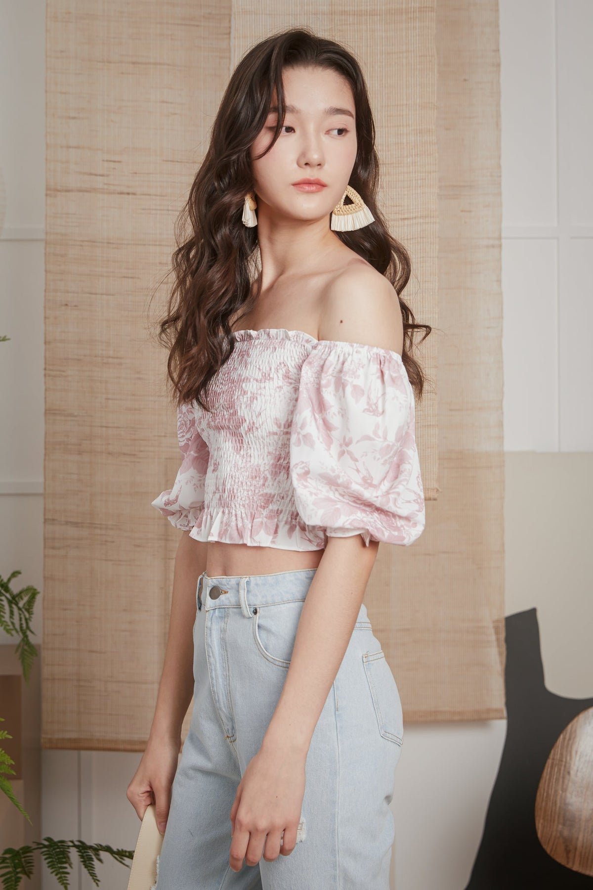 Restocked* Aristocrat Smocked Top in Pink Porcelain