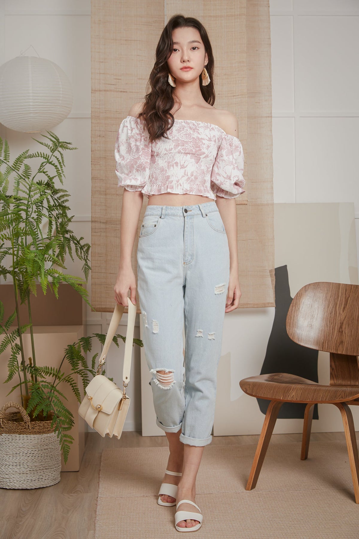 Restocked* Aristocrat Smocked Top in Pink Porcelain