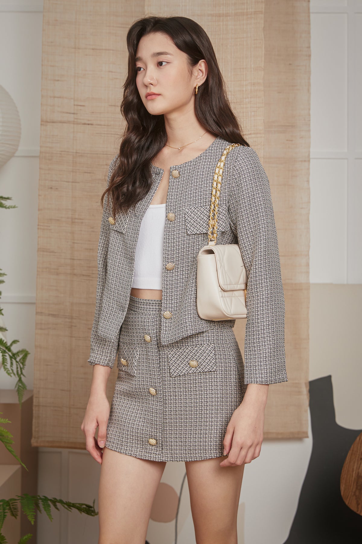 Timeless Allure Tweed Jacket in Black