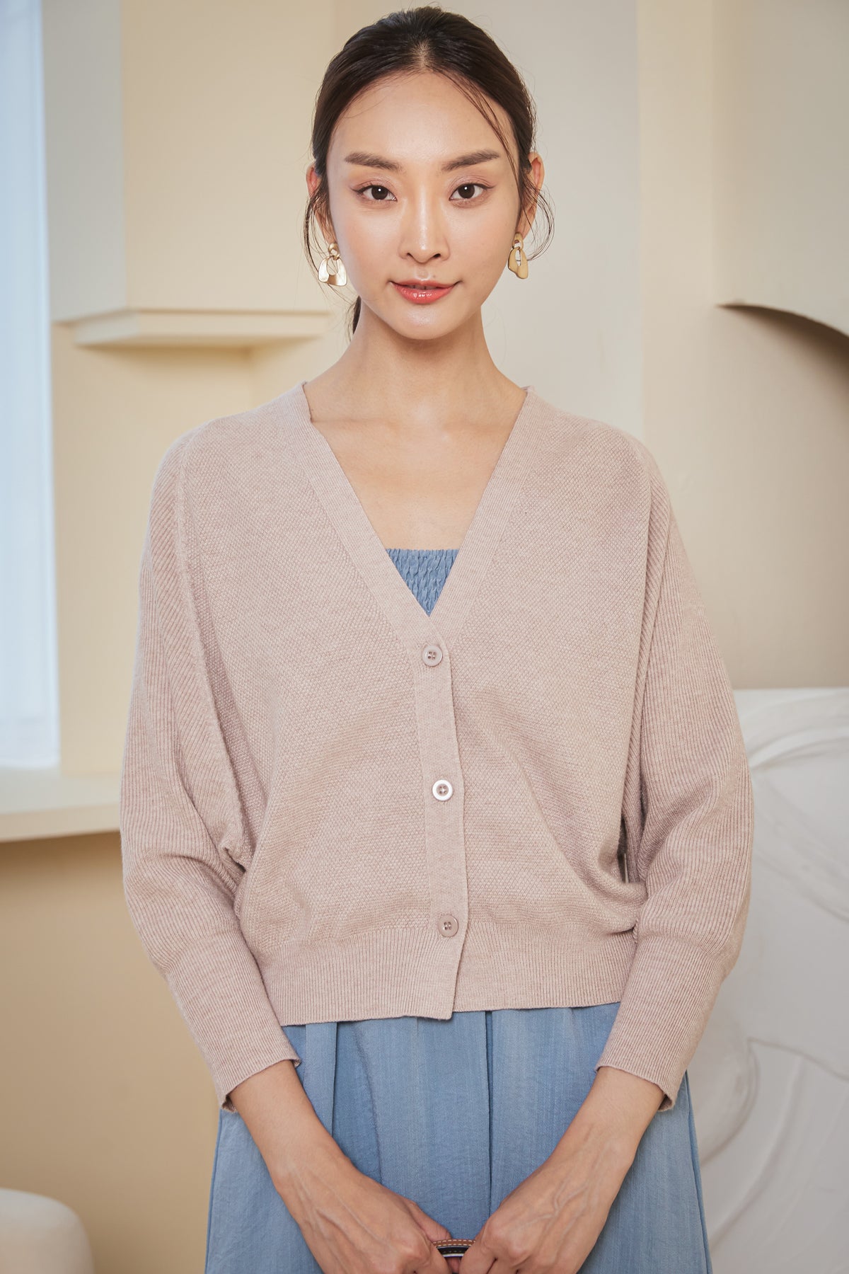 Snuggle Up Knit Cardigan in Latte