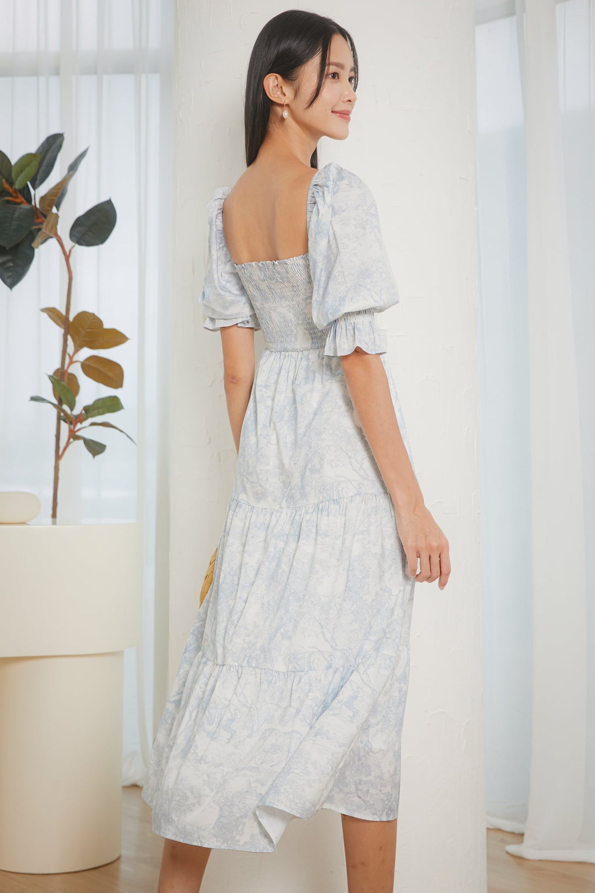 Backorder* Belissima Smocked Dress in Blue Riviera