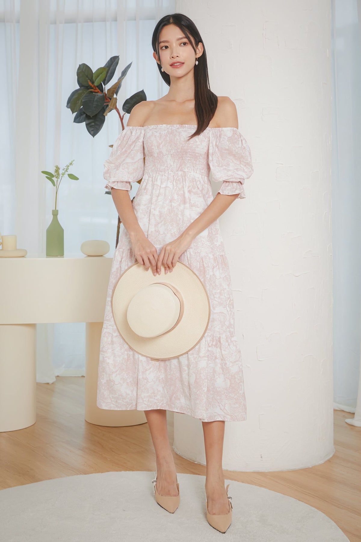 Backorder* Belissima Smocked Dress in Pink Riviera