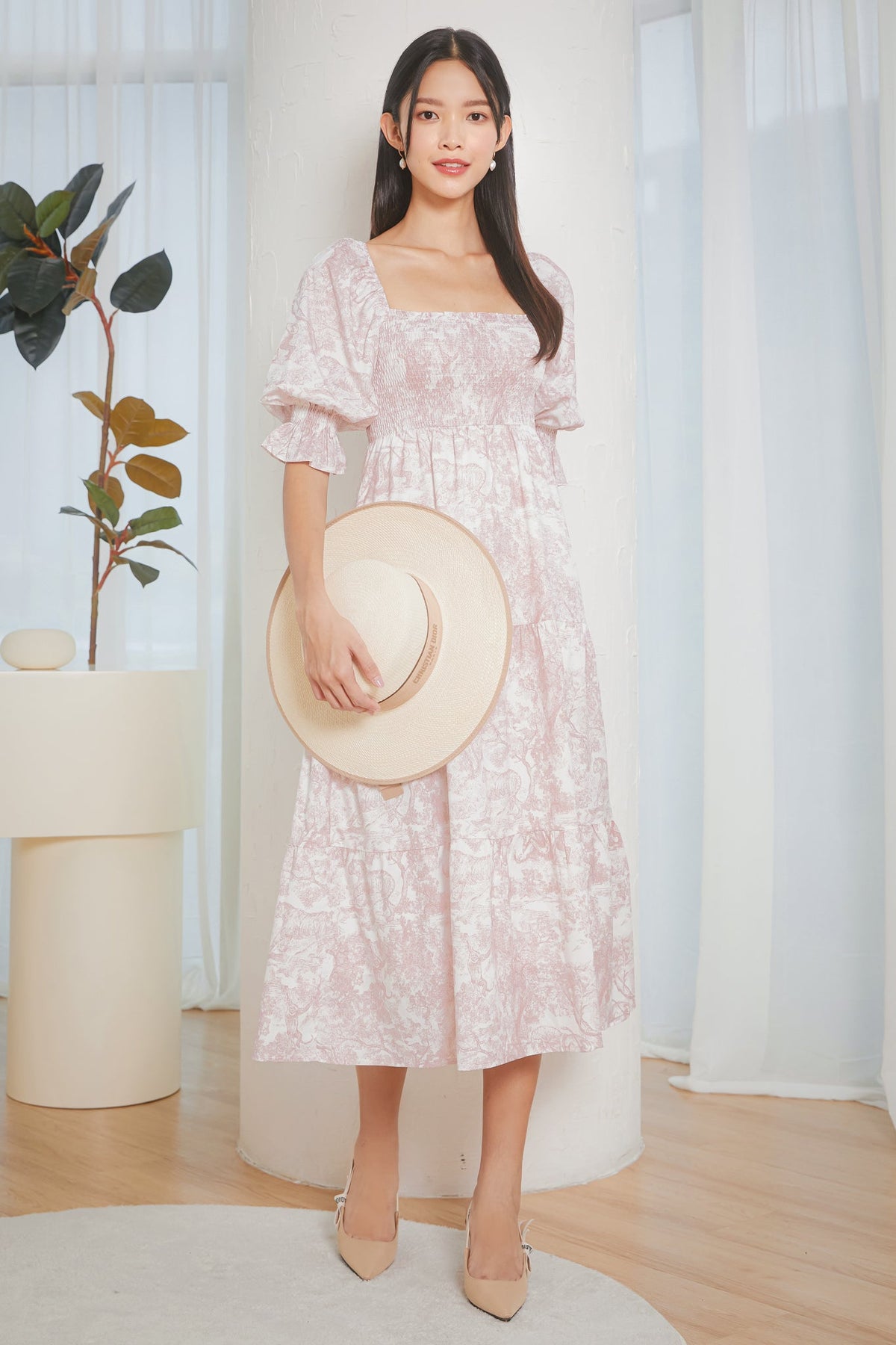 Backorder* Belissima Smocked Dress in Pink Riviera
