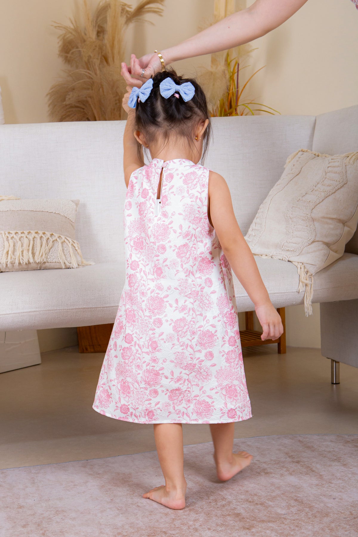 Mini Floral Button Cheongsam in Pink (Kids)