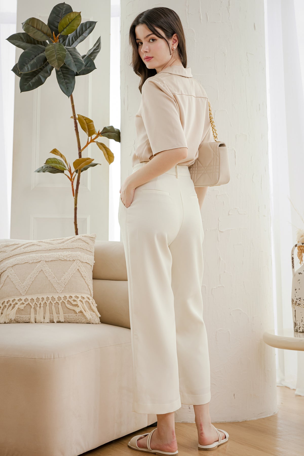Timeless Culottes Pants in White