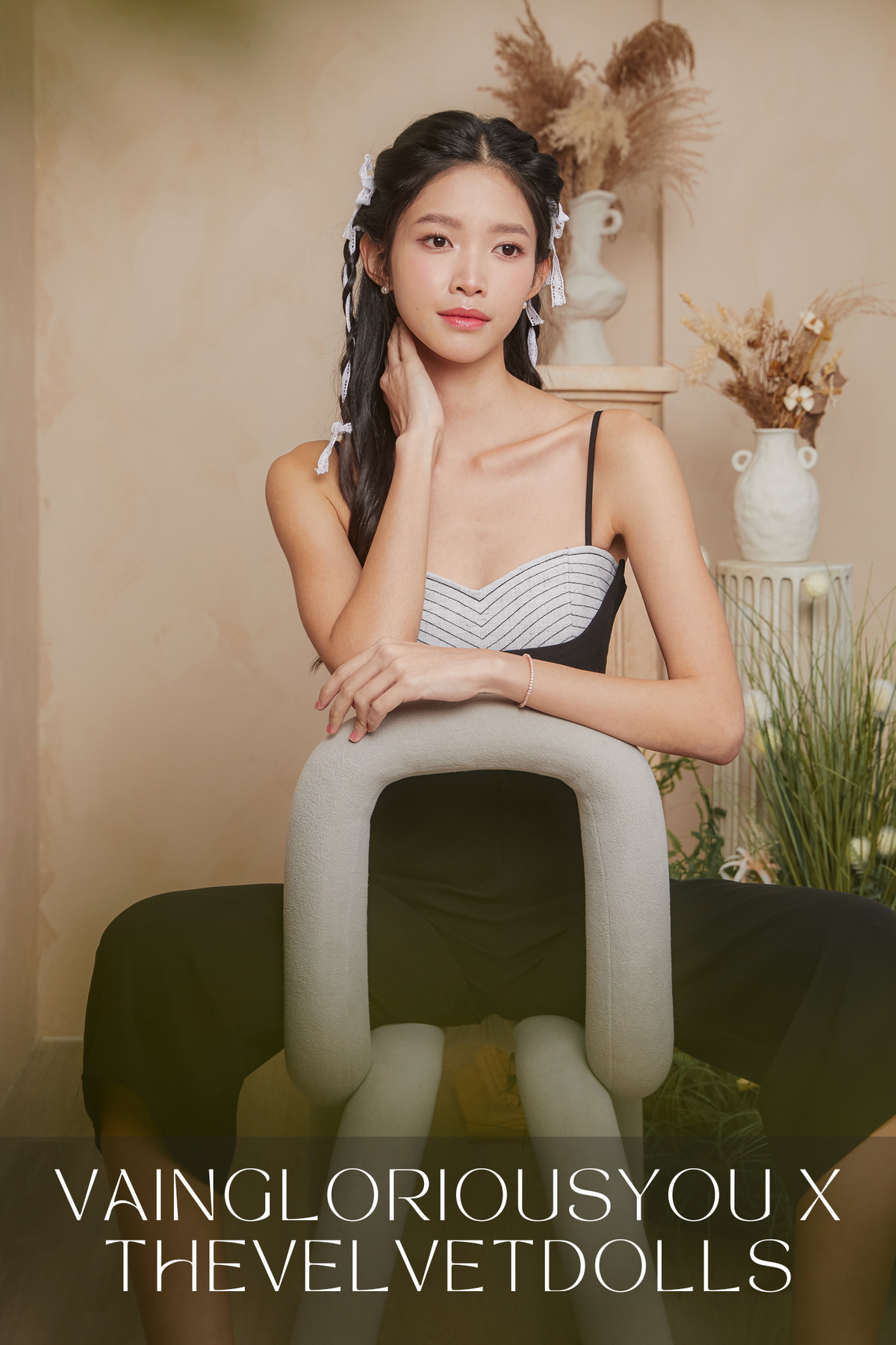 [VGY] Sweetheart Corset Jumpsuit in White