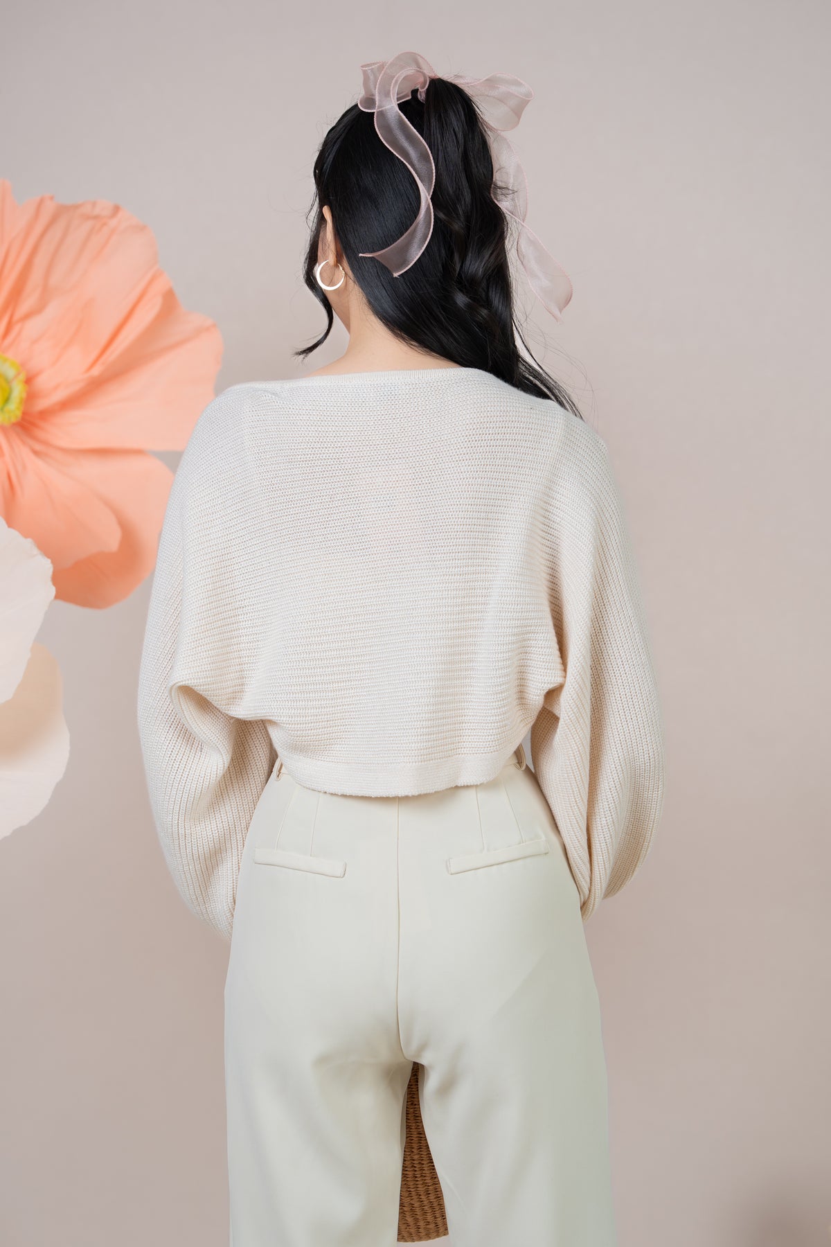 Holly Knit Cami+Bolero Set in Cream