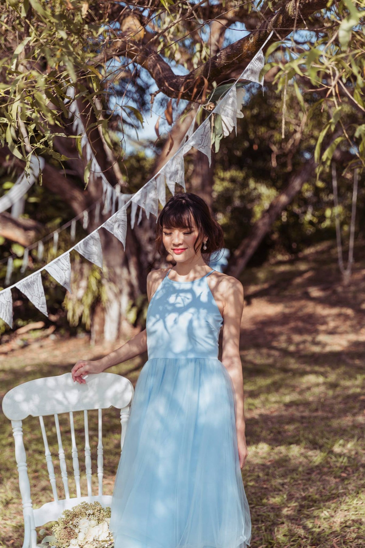 Midsummer&#39;s Night Tulle Dress In Sky Blue