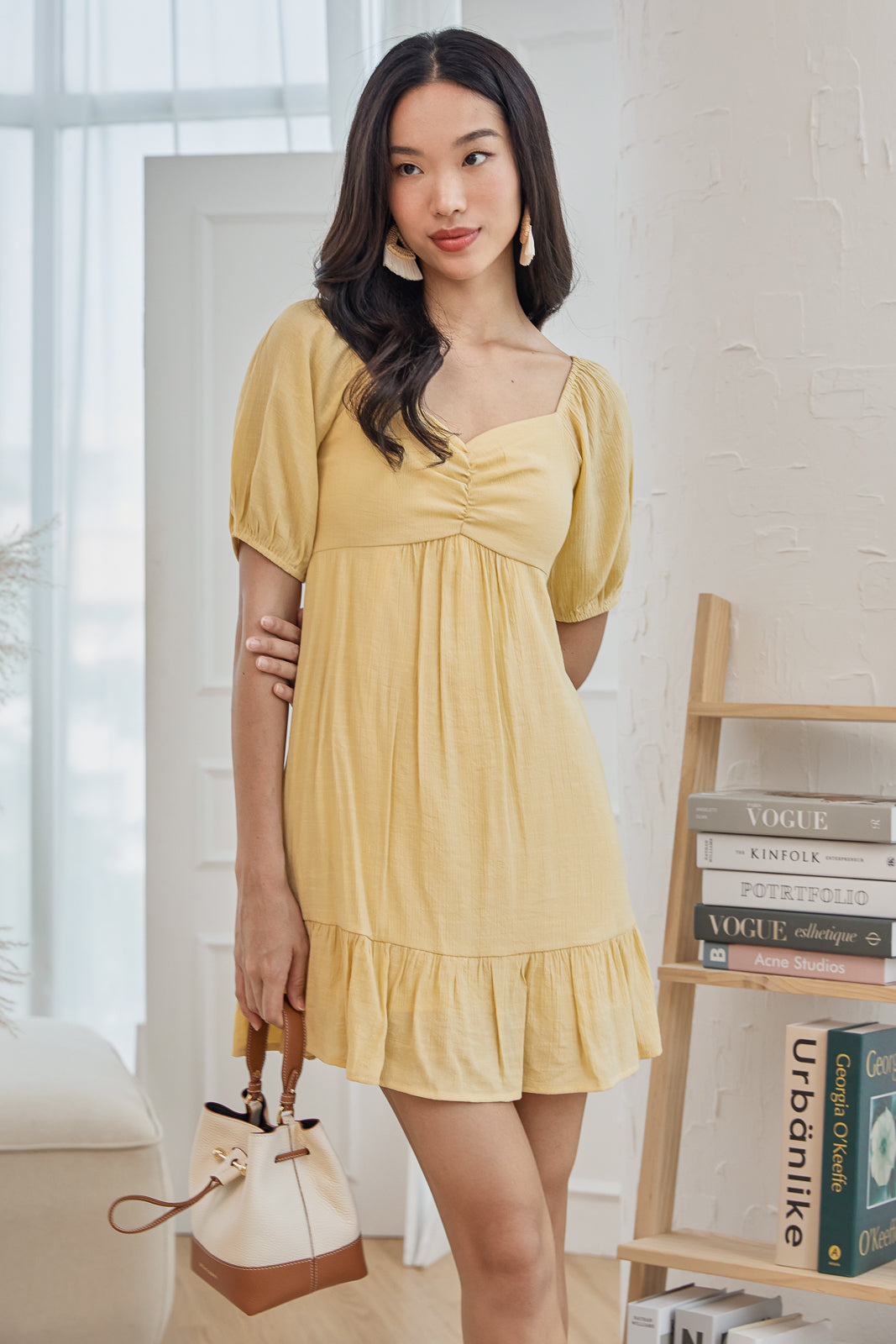 Betsy Sweetheart Playsuit Dress in Daffodil