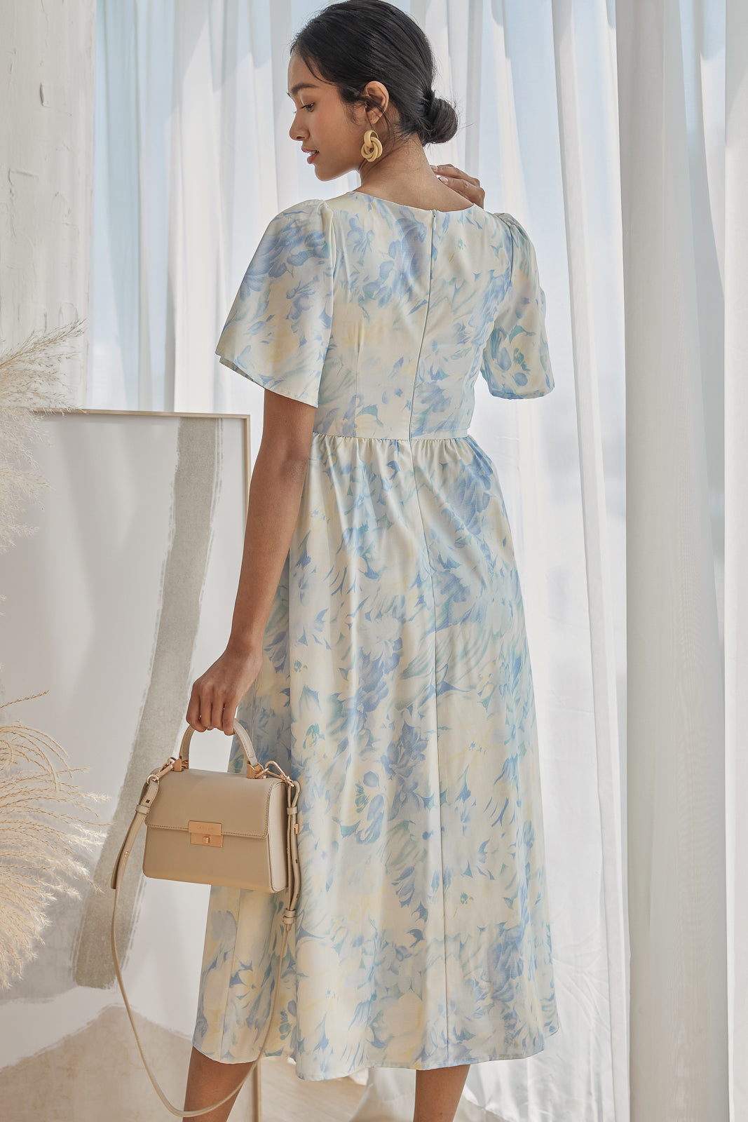 Hibiscus Maxi Dress in Sky