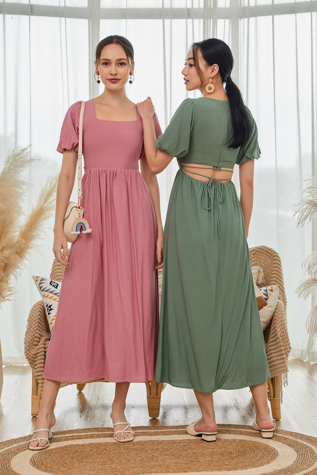 Nadia Shoelace Detail Maxi in Rose