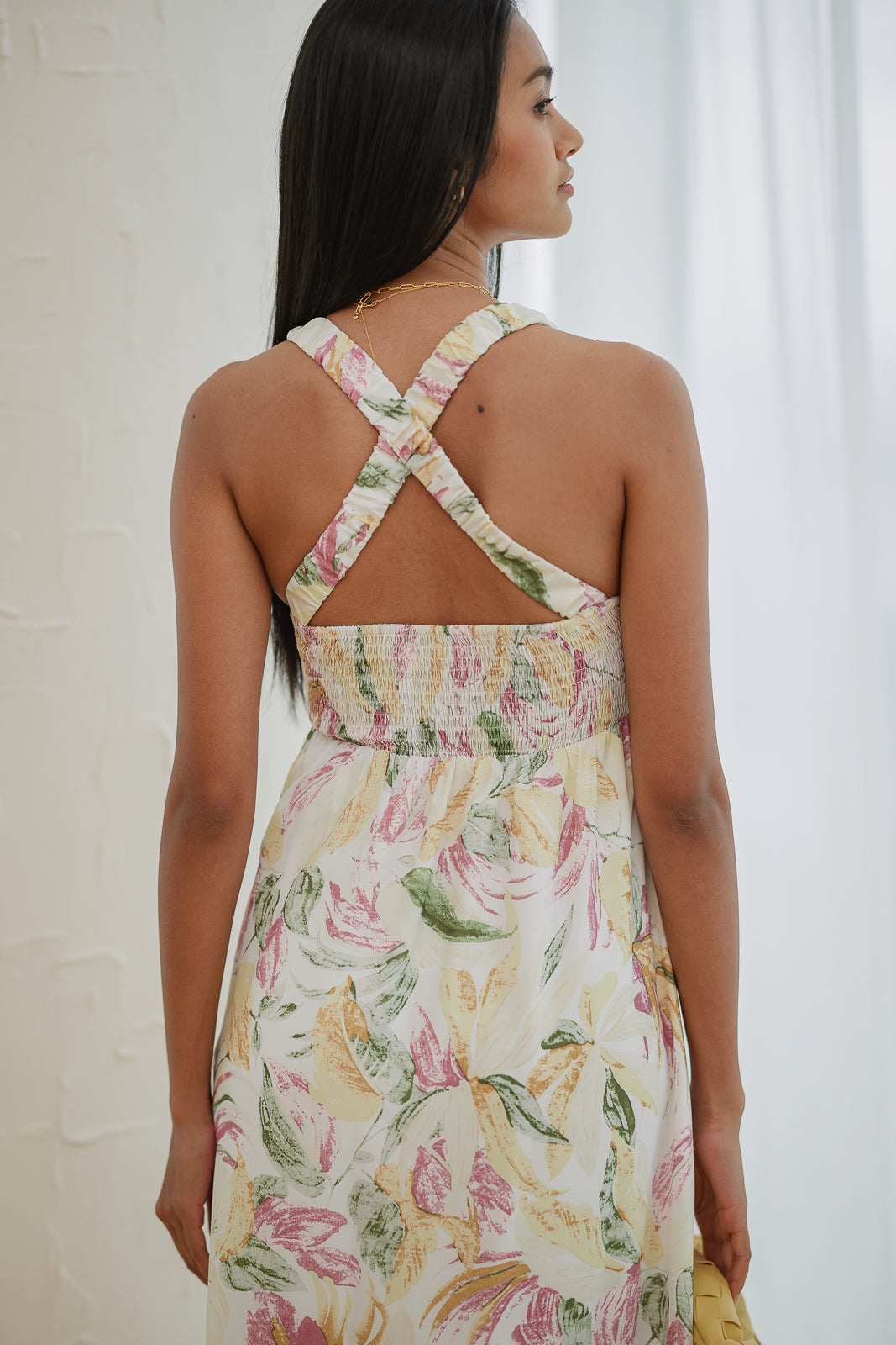 Botany Padded Crossback Dress in Pink