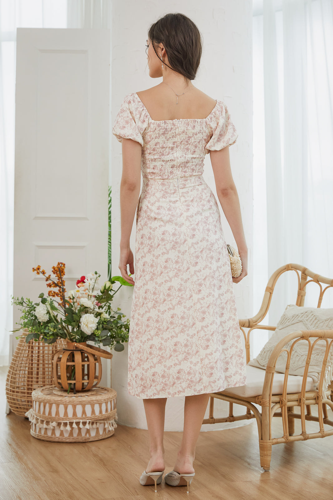 Restocked* Adeline Sweetheart Dress in Vintage Pink