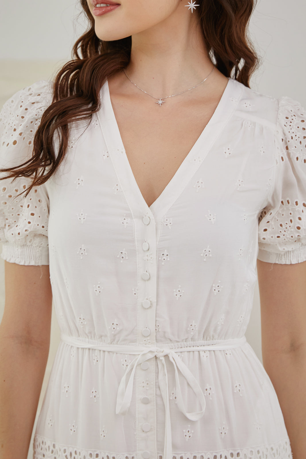 Restocked* Laura Eyelet Embroidery Maxi in White