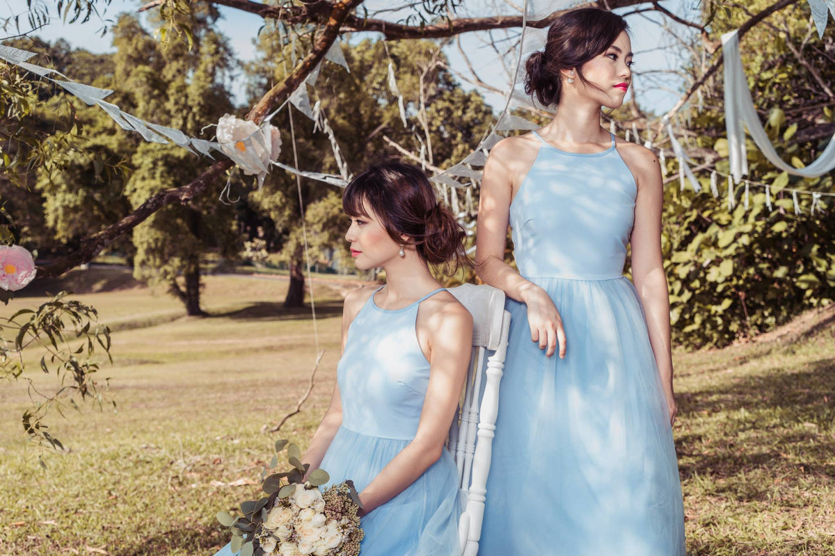 Midsummer&#39;s Night Tulle Dress In Sky Blue