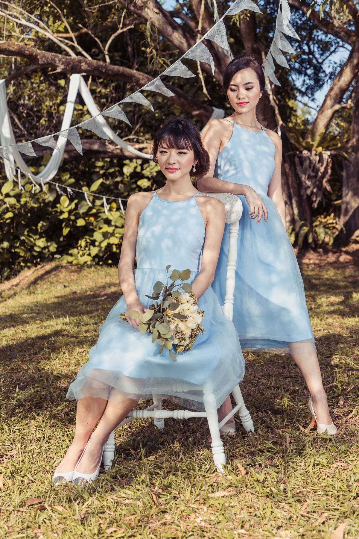 Midsummer&#39;s Night Tulle Dress In Sky Blue