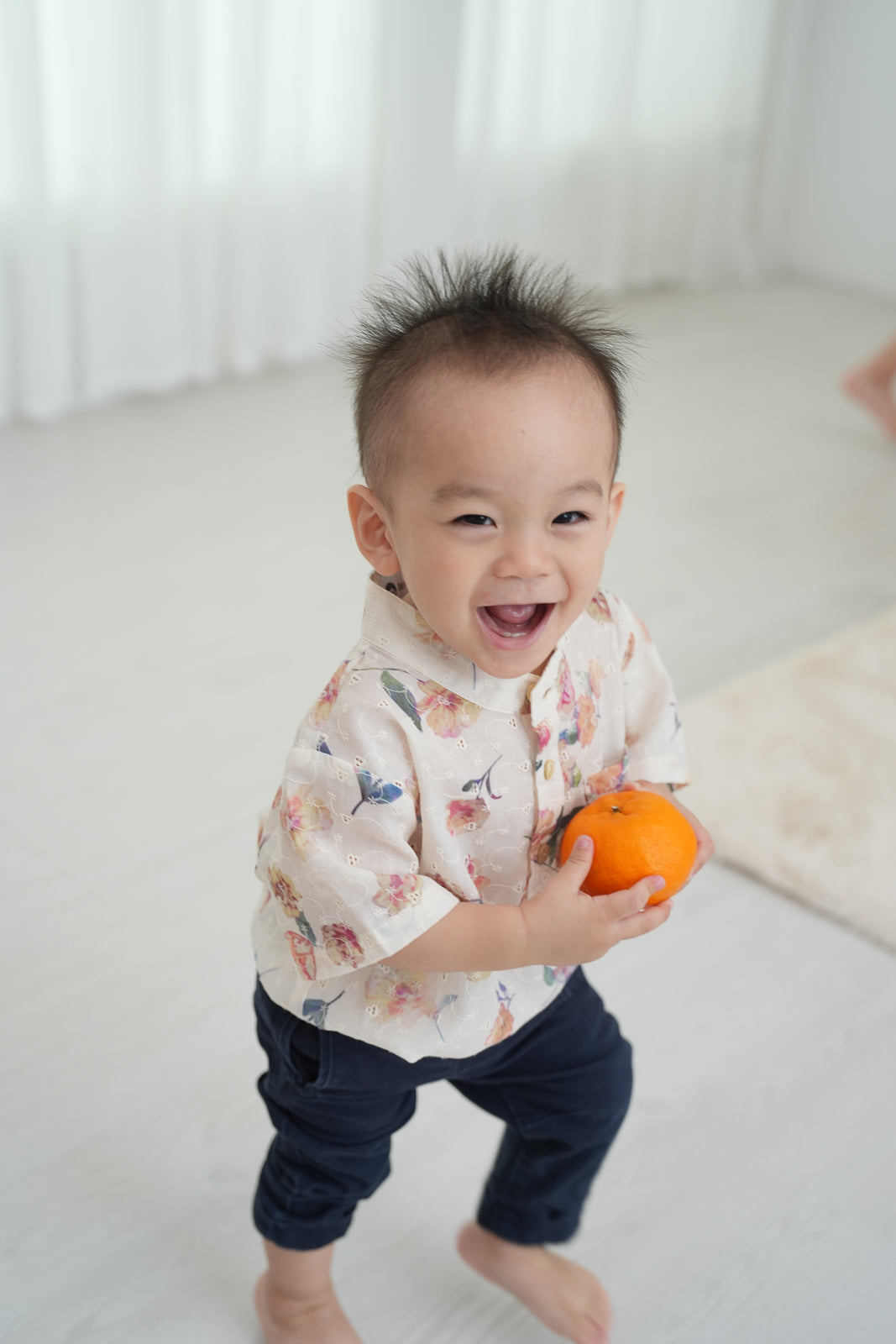 Little Boy Shirt in Floral (Kids)
