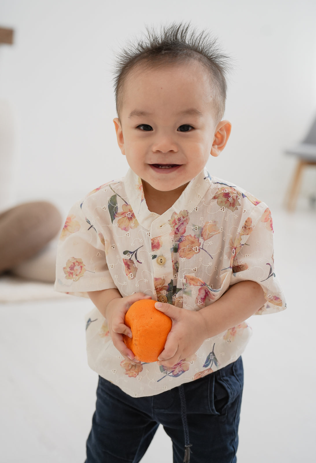 Little Boy Shirt in Floral (Kids)