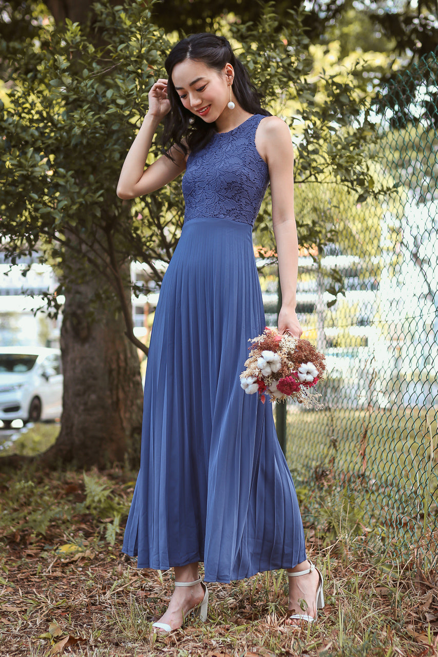 Summer Romance Maxi in Dusty Blue