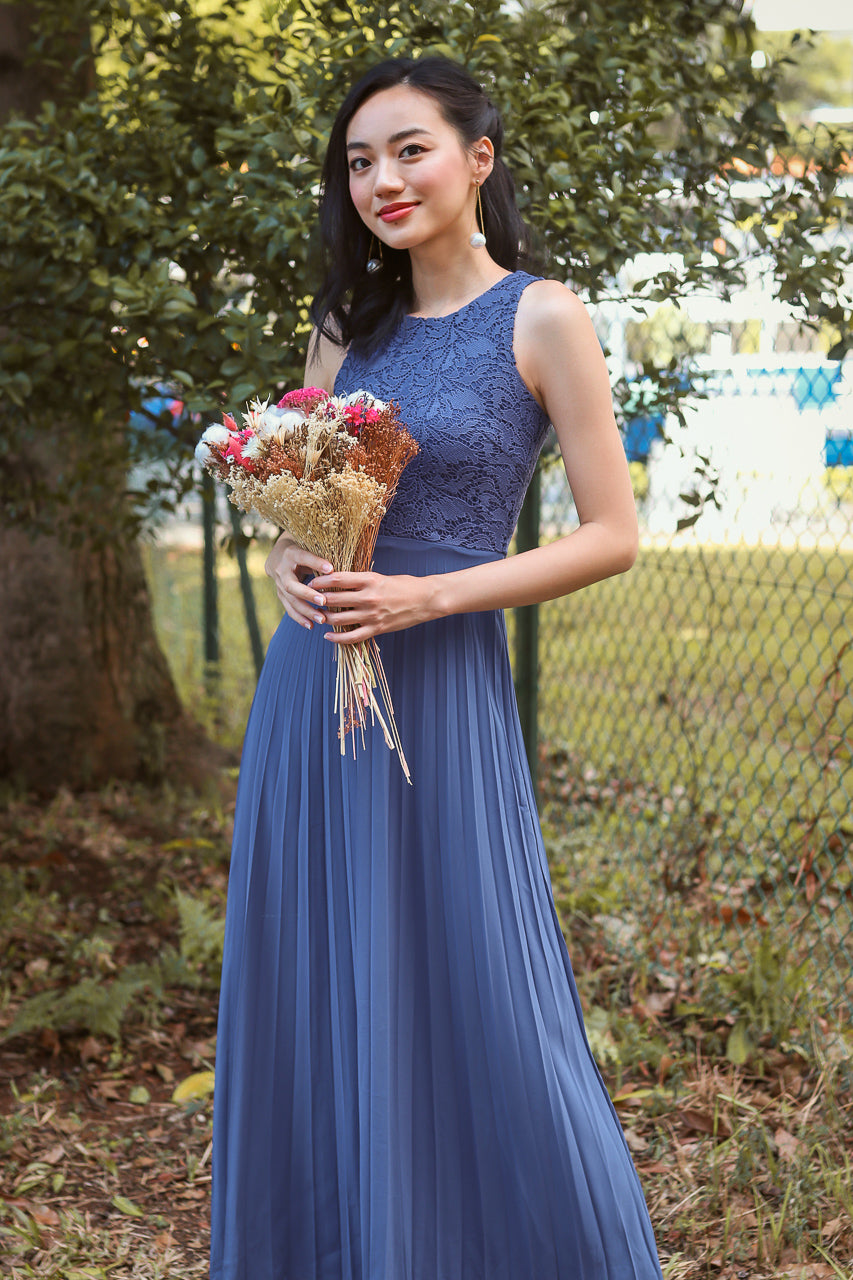 Summer Romance Maxi in Dusty Blue