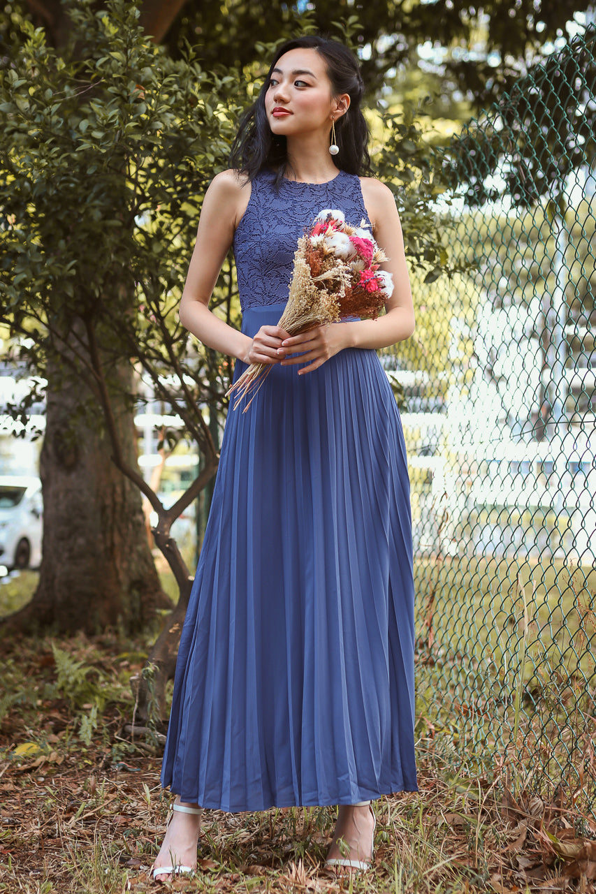 Summer Romance Maxi in Dusty Blue