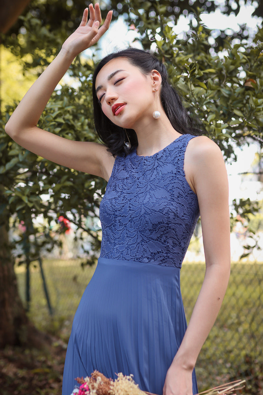 Summer Romance Maxi in Dusty Blue