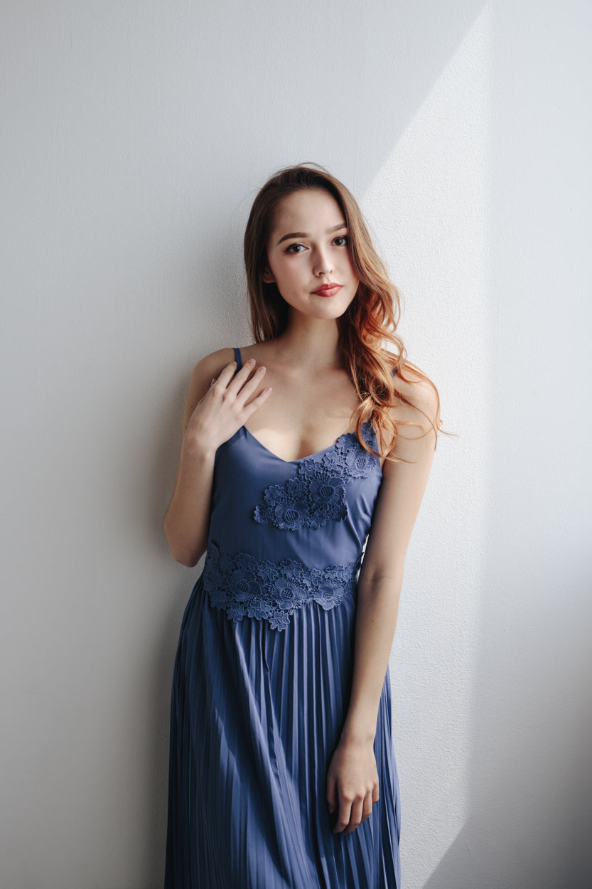 Spring In The Air Maxi in Dusty Blue