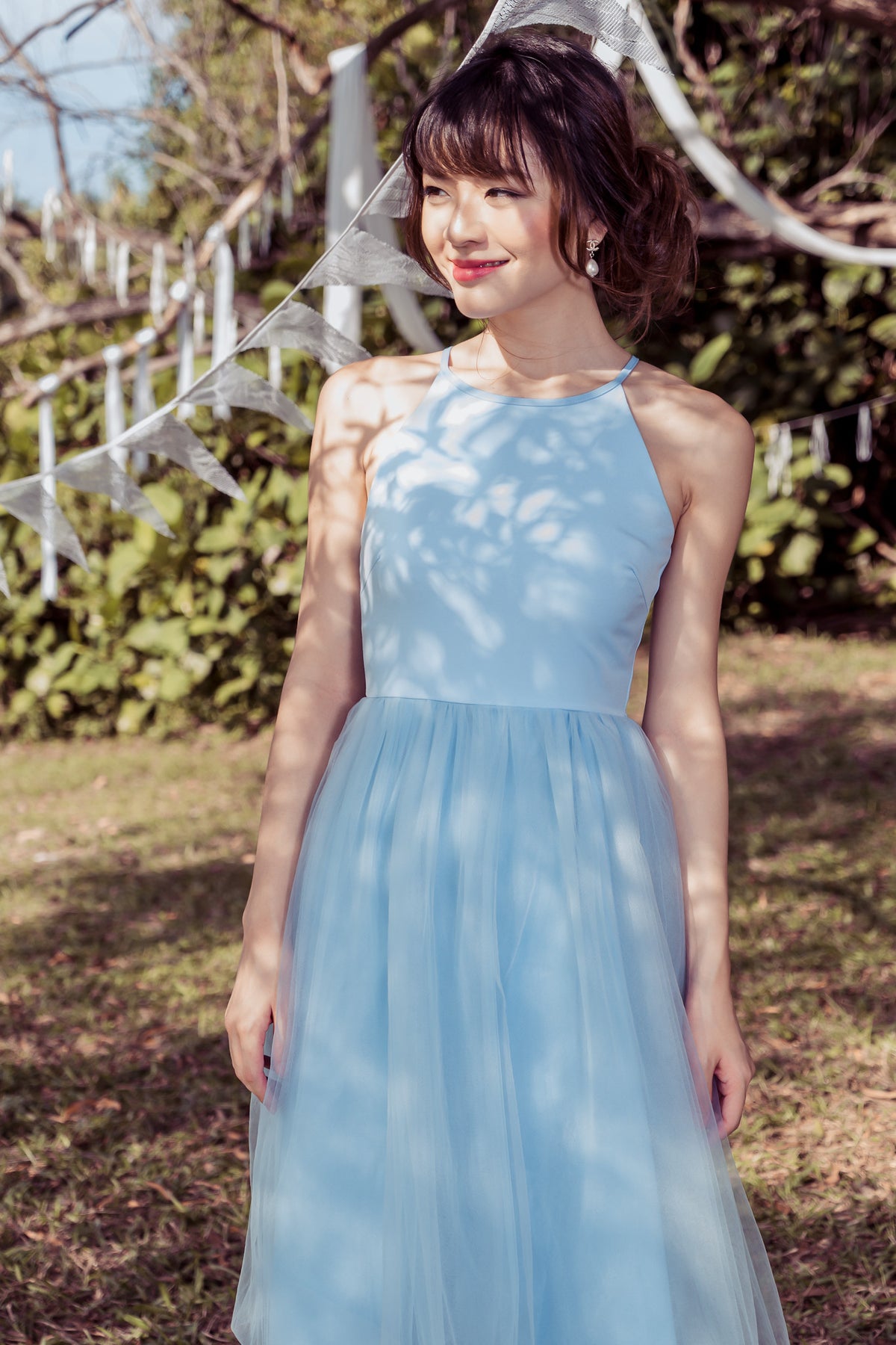 Midsummer&#39;s Night Tulle Dress In Sky Blue