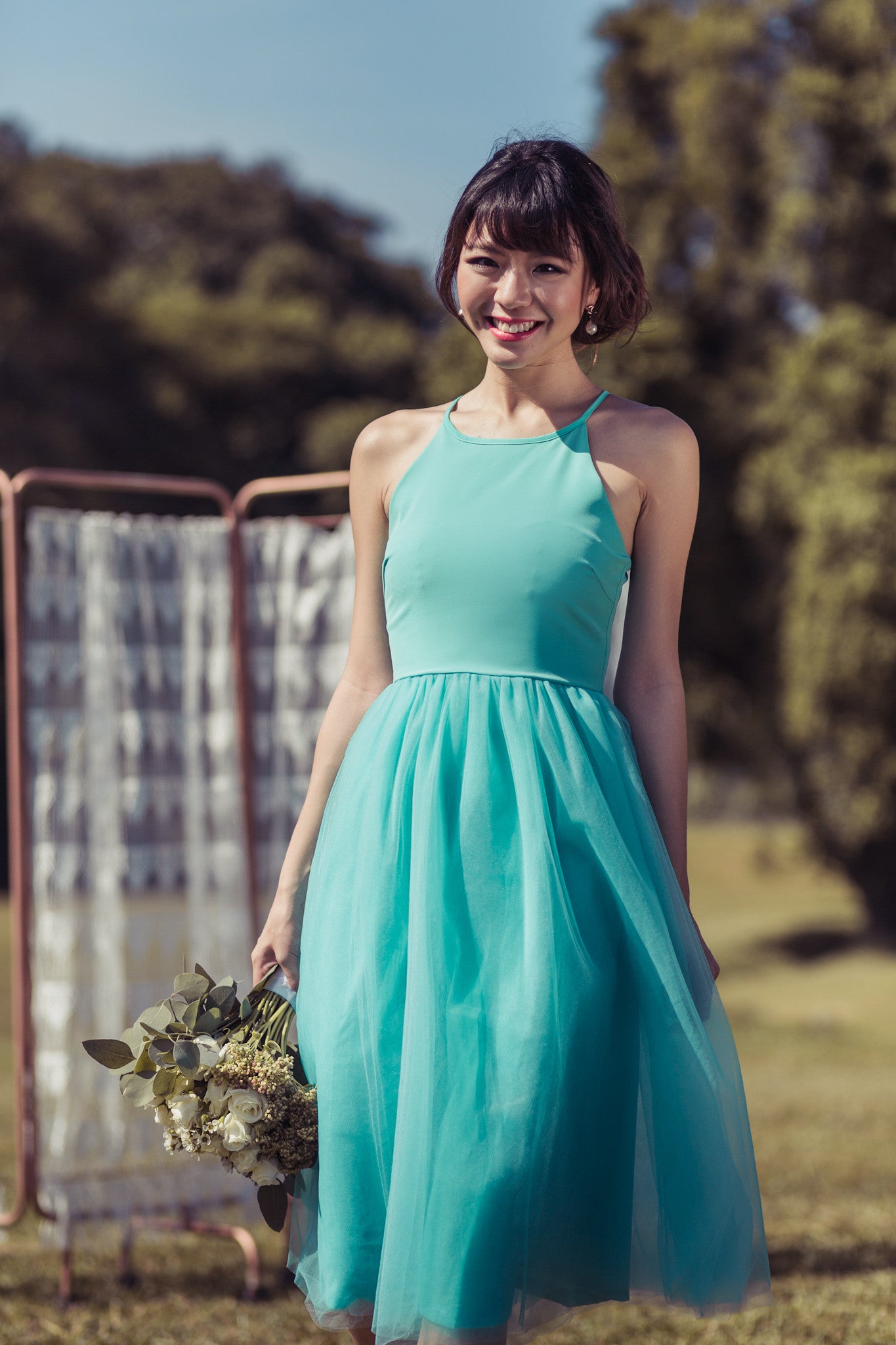 Midsummer's Night Tulle Dress In Mint