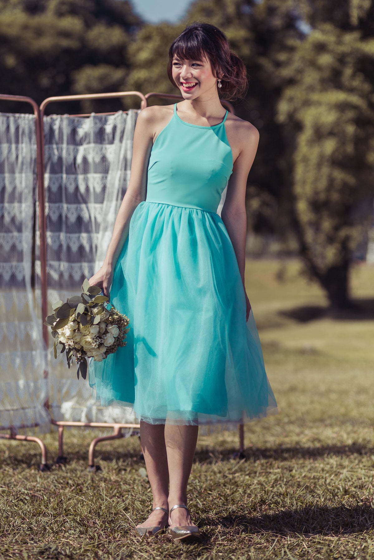 Midsummer&#39;s Night Tulle Dress In Mint