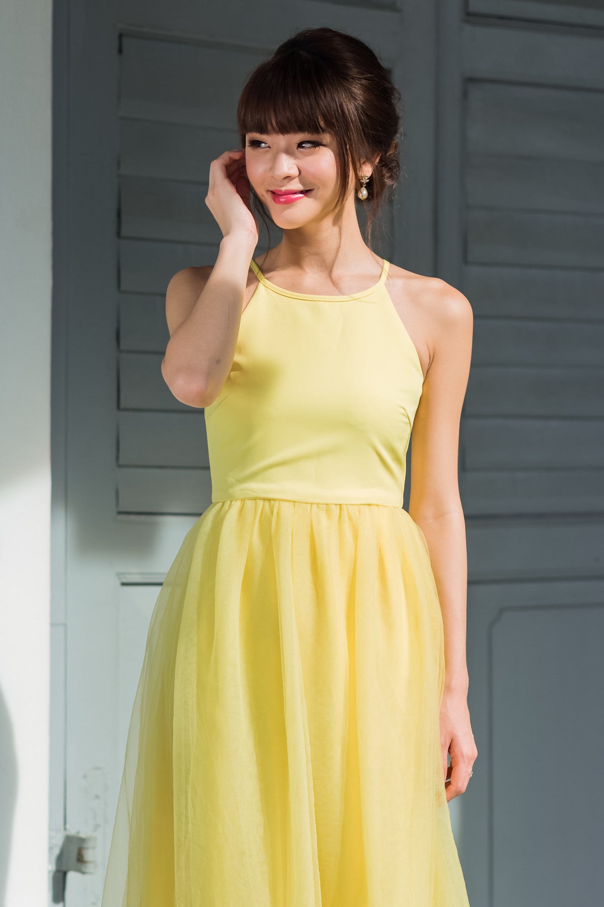 Midsummer&#39;s Night Tulle Dress In Yellow